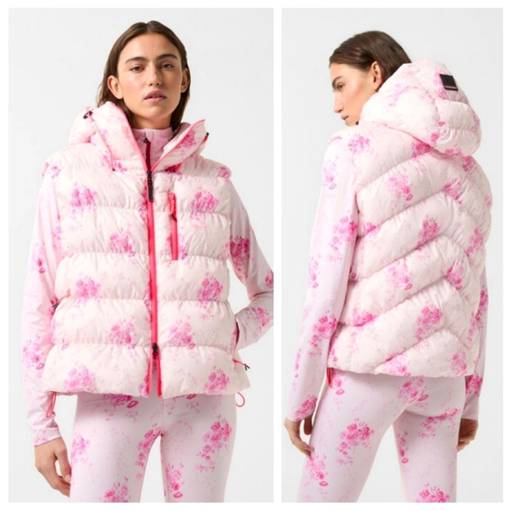 BOGNER FIRE+ICE X LoveShackFancy Naima Pink Floral Vest 
Size XS 4